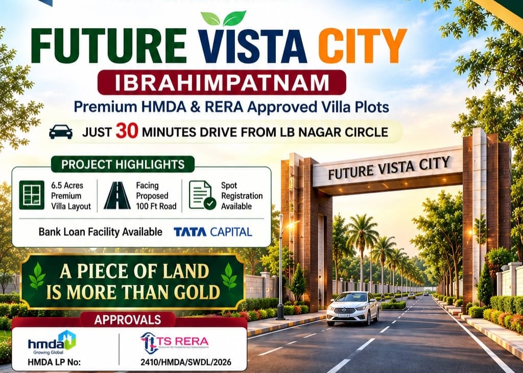 HMDA approved Open plots in hyderabad for sale at Ibrahimpatnam Town