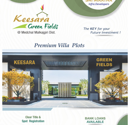 Premium Villa Plots in Keesara, near ORR & District Collectorate